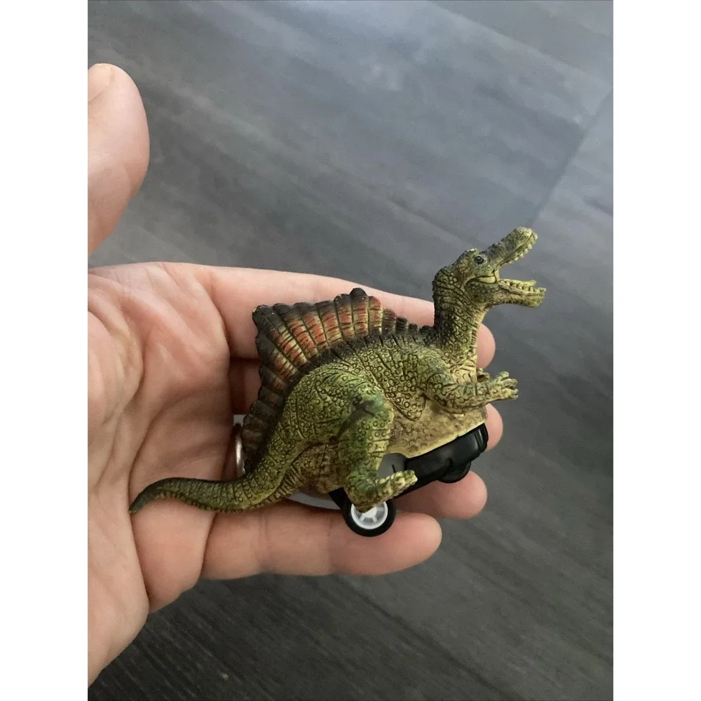 Spinosaurus Dinosaur Wind Up Toy Car On Wheels, Goes Fast Across The Floor!